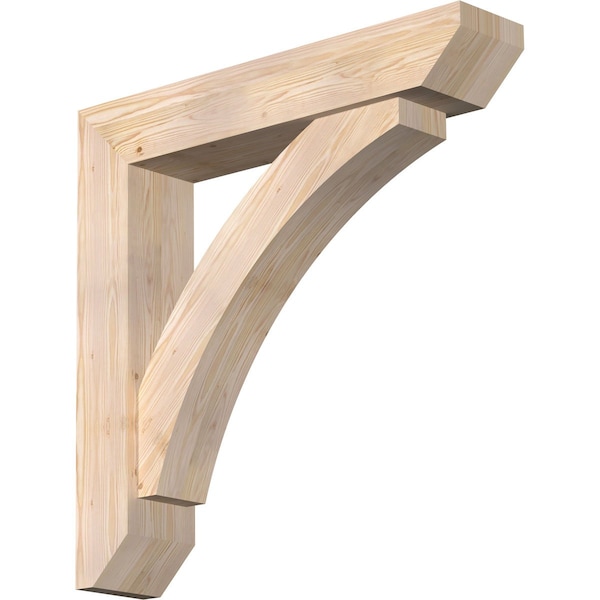 Ekena Millwork Thorton Slat Smooth Bracket w/ Offset Brace, Douglas Fir, 7 1/2"W x 38"D x 38"H BKT0806X38X38THR06SDF - main